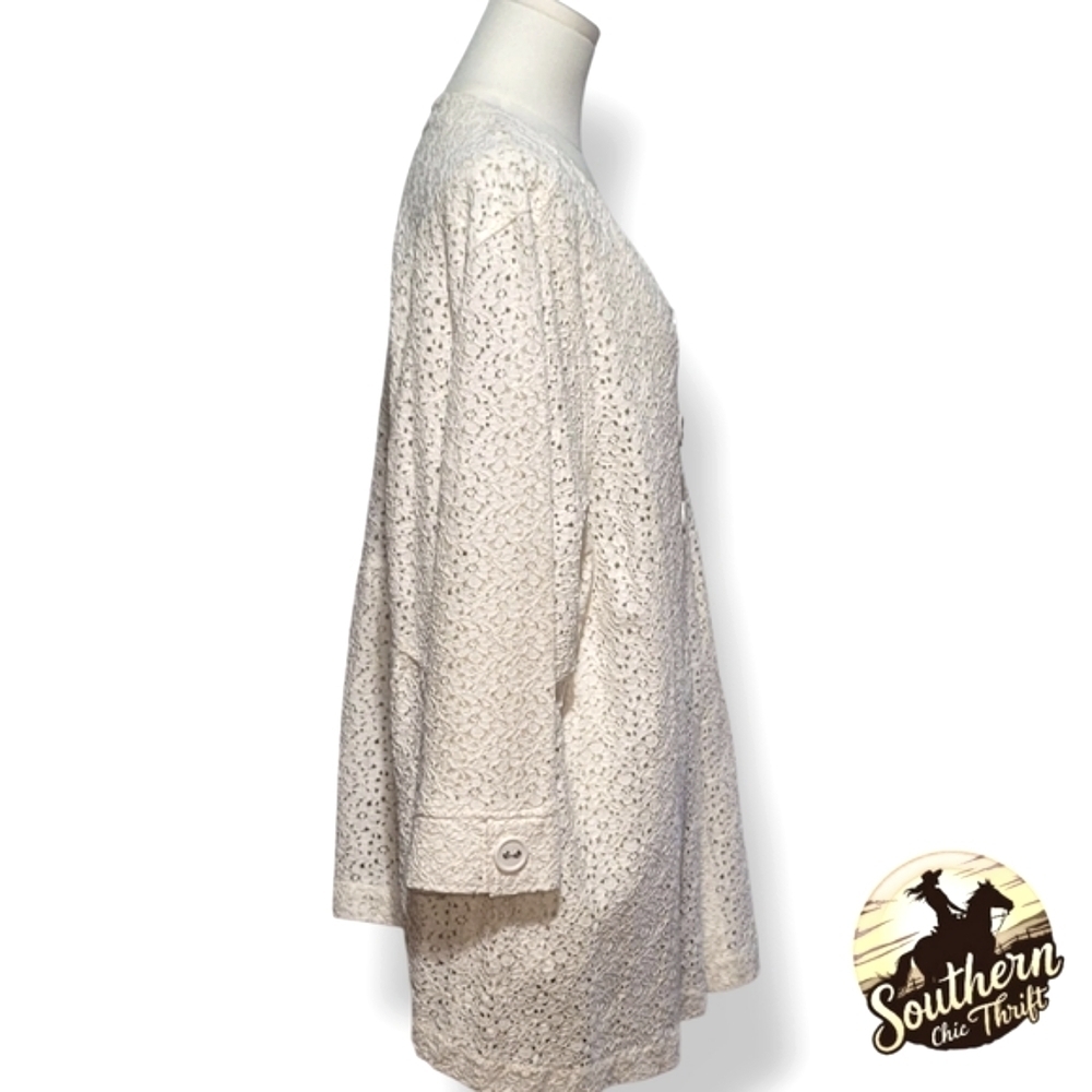 WESTBOUND - 3X Off White Lace Blouse - Picture 2 of 4